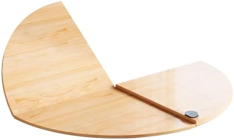 Portable 51-Inch Foldable Round Table Top, White Wooden Surface for Kitchen & Dining, Ideal Temporary Desktop Replacement, Compact & Easy to Store