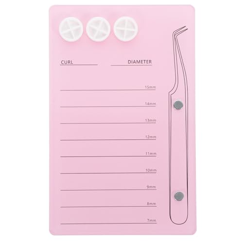 TEHAUX Bandeja de Pestañas Acrílicas Portátil Imán y Silicona para Extensión de Pestañas, Resistente y No Se Deforma, Adecuado para Uso Individual en Color Aleatorio Varios estilos