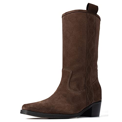 L37 HANDMADE SHOES Femme What Shall We Do Now Bottes Western, Marron, 40 EU