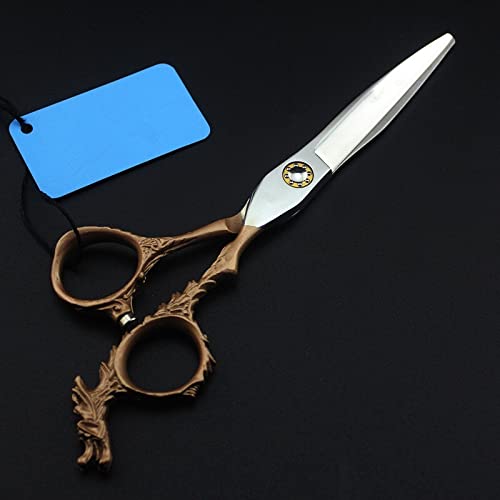 Professional Hair Cutting Shears, 6 inch professional japan 440c gold dragon hair scissors set cutting barber haircut thinning shears hairdressing scissors (Color : Thinning)