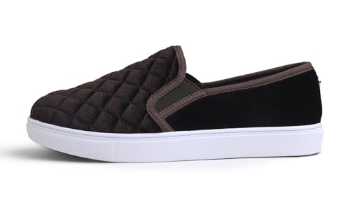 Image of FEVERSOLE Women's Casual Slip On Sneaker Comfort Quilted Loafer Flats