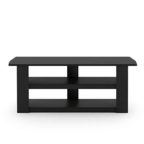Furinno Parsons 42-in TV Entertainment Center, Standard 42.1"(W) x16.5(H) x13.4(D), Black