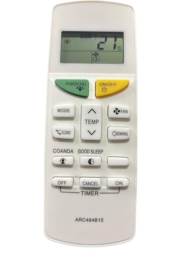 Image of Air Conditioner Remote Compatible with /Replacement for Dalkin Ac Remote | Model -ARC484B15 | Match with Your Existing Remote Before Placing The Order | Exactly Same Will Only Work