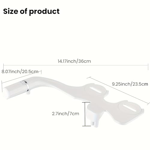 Image of Ultra-Slim Bidet Toilet Attachment, Self-Cleaning Retractable Dual Nozzle (Rear & Feminine Wash), Non-Electric Bidet for Toilet with Adjustable Water Pressure, No Seat Gap, Easy DIY Install (White)