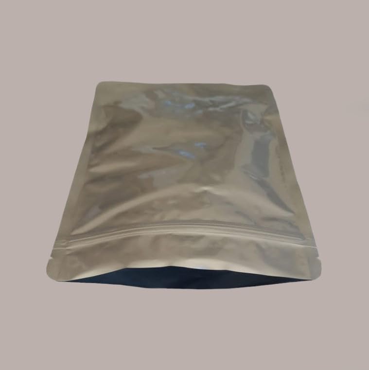 Lucgel Busta Sacchetto Sottovuoto Alluminio 124 MY (200+300x100mm Zip) - 50 pezzi - | Conservazione Alimenti
