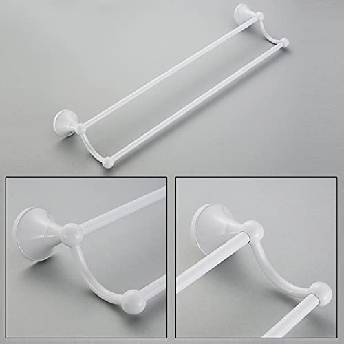 Porte-serviettes double barre laiton antirouille à fixation murale - 6