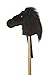 Aurora World World Giddy-Up Stick Horse 37" Plush, Black
