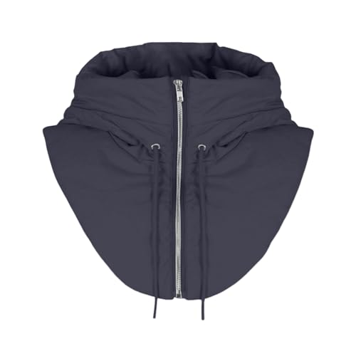 Women False Vest Sleeveless Zip Up False Hooded Mock Collar Padded Gilet Lightweight Winter Detachable Half4