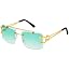 A:gold Frame Gradient Green