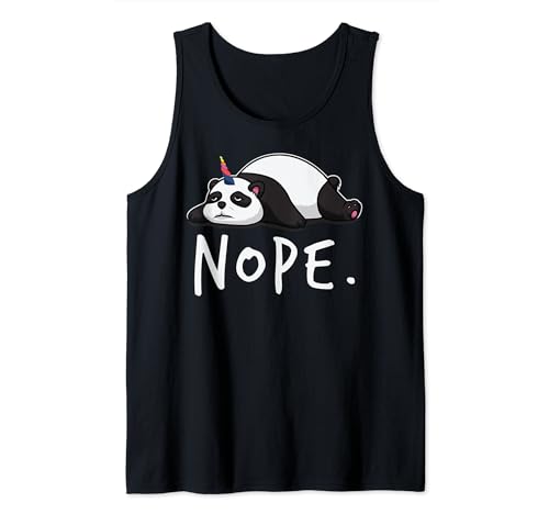 Pandicorn Lazy Tired Panda Lovers Procrastinate Funny NOPE Camiseta sin Mangas