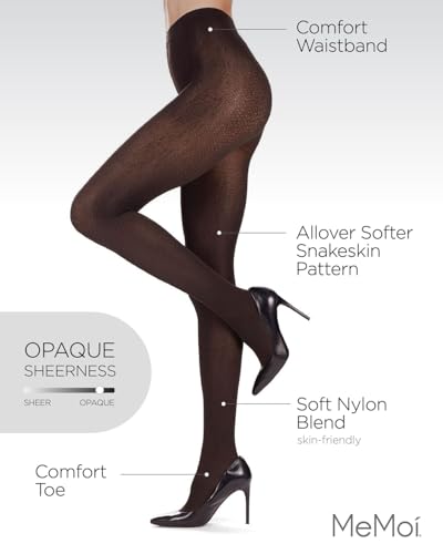 Image of MeMoi Upscale Snake Skin Opaque Tights