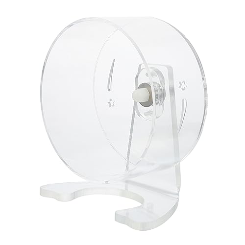TOYANDONA 1Pc Transparent Hamster Exercise Wheel with Stand Quiet Running Wheel for Hamsters Hedgehogs Small Pets Compact Design for Joyful Playtime Healthy Activity