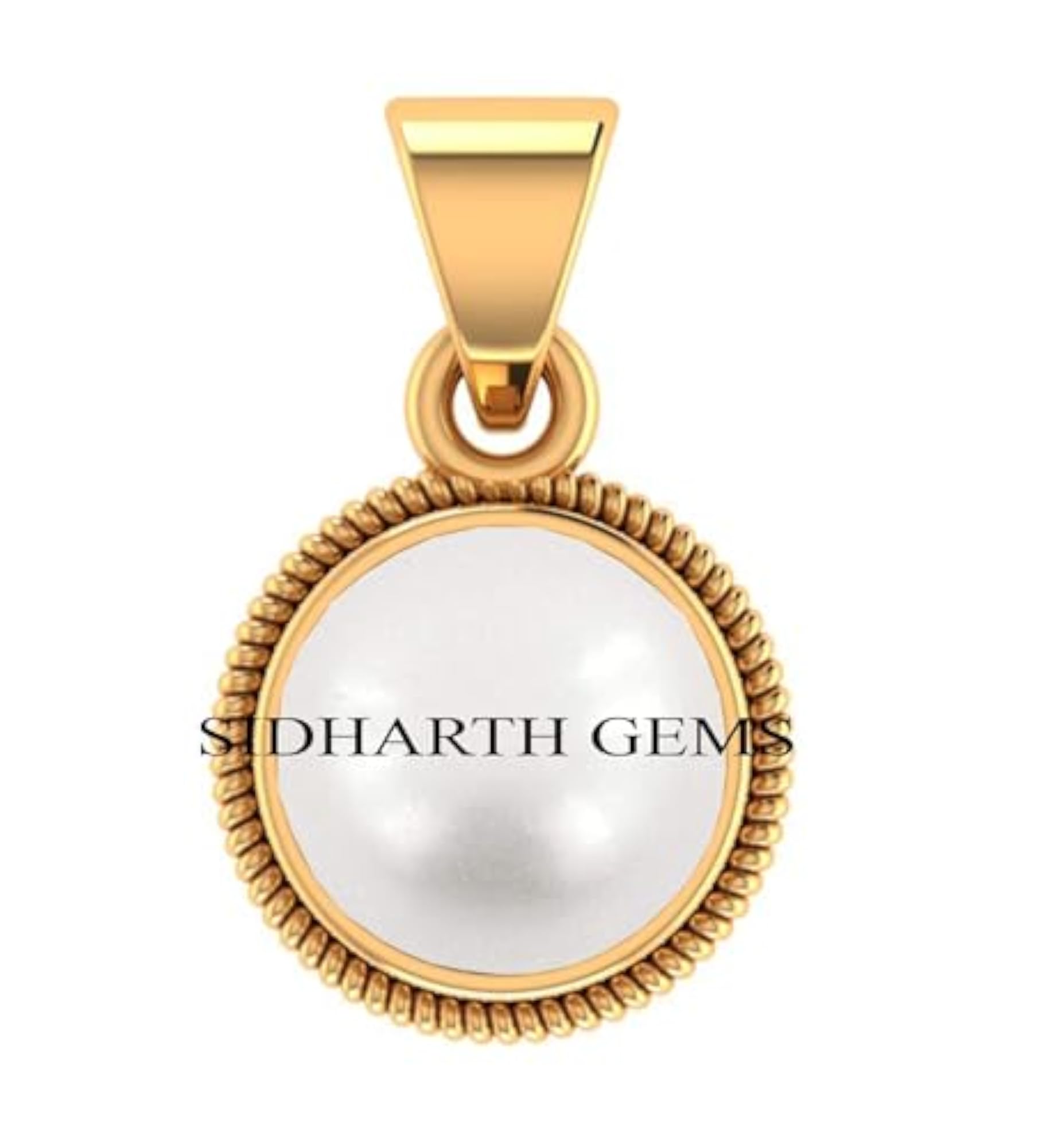 Lab Certified White Pearl Moti Pendant Locket Gold Plated