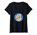Donna Adesivo effetto What Up Sup? Street Design regalo per bambini Maglietta con Collo a V