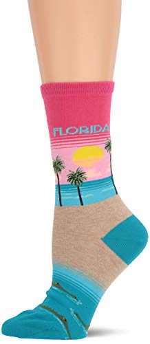 Hot Sox Women's Travel Series Novelty Crew Socks