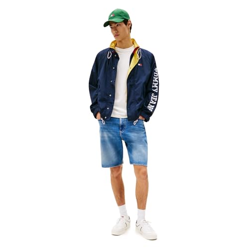 Tommy Jeans Men's Lightweight Hooded Waterproof Colorblock Windbreaker Jacket3