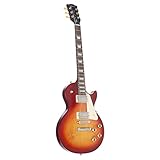 Colore: Satinato Cherry Sunburst Tipo di costruzione: Solid Body con Weight Reliefs Forma della cassa: Les Paul Numero di corde: 6 corde Montaggio manico: manico incollato