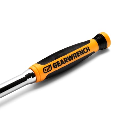 Image of GEARWRENCH 1 /4 inch Drive 120XP Dual Material Handle Flex Head Teardrop Ratchet | 81009XP
