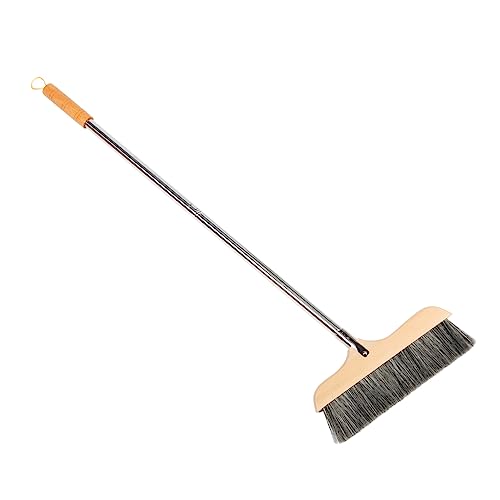 SOPOTUTU Wooden Broom Soft Bristles and Handle for Cleaning of