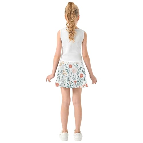 Girls Skorts with Shorts Flowy Girl Skorts Youth Cheer Skirt with Pockets4