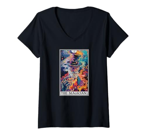 Image of Women's Tarot Cards Tarot Card 1 The Magician V-Neck T-Shirt