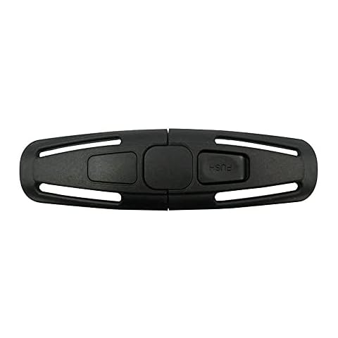 ISKIP Car Seat Belt Buckle, Car Seat Belt Lock Chest Clip Safe Buckle for Baby Kids -Black Cover