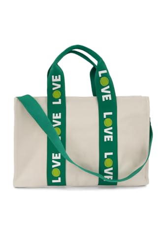 Tennis Tote - Bolsa de lona grande con bolsillos interiores miniatura 1