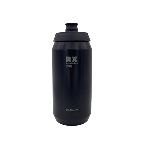 Polisport 8646300371 R 750ml AMZ Botella de Agua Multi-Deporte, Capacidad 750ml, Ultra-Ligero, Flexible, Boquilla Soft-Touch, Sin BPA, Bidón Ciclismo, MTB, Color Negro