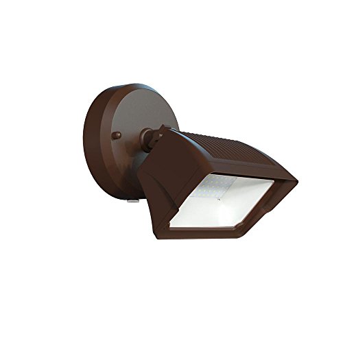 Defiant 1-Light Integrated LED Outdoor Bronze Dusk to Dawn Security Flood Light