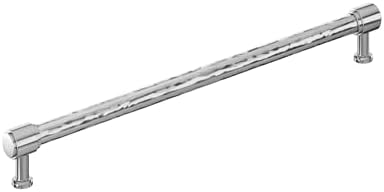Signature Hardware 954060-O-1258 Lazzara 12-5/8 Inch Center to Center Hammered Bar Cabinet Pull - Polished Chrome