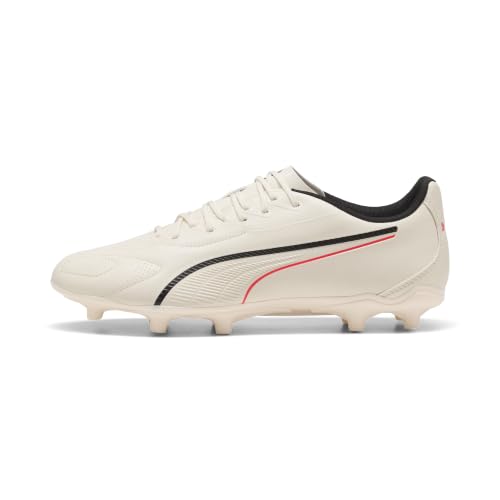 Puma Chaussures de Football Unisexe King 20 Play FG/AG, SUGARED Almond Black-Ultra Red, 41 EU