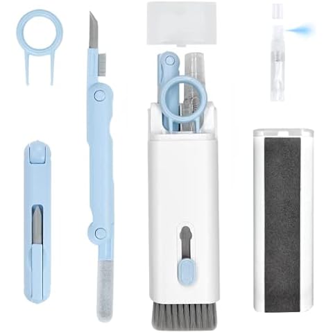 reakoo Keyboard Cleaner, 7 in 1 Keyboard Cleaning Kit, Multifunctional Laptop Cleaner with Brush, Electronic Cleaner for Airpods pro/Laptop/Phone/Computer/Screen Cover