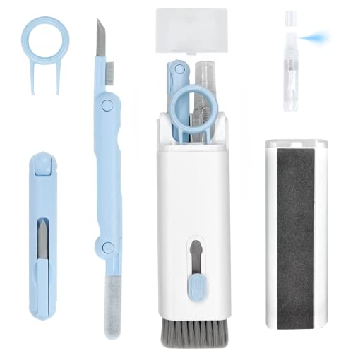 reakoo 7 en 1 Kit Nettoyage Clavier, Nettoyant Clavier, 3 en 1 Kit de Nettoyage pour Airpods, Multifonctionnel Keyboard Cleaner Brush Kit pour Téléphone Laptop Airpods Cover