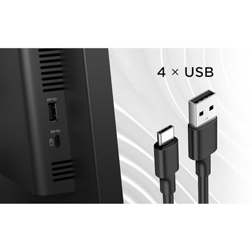 Image of Lenovo ThinkVision T24-40 24in FHD IPS Monitor, 120Hz 1080p, 99% sRGB, Low Blue Light, Ergonomic Height-Adjust Stand, USB Hub, HDMI /DP, VESA Mount Dual-Pack Bundle Included Plus MAJ Deskpad & 4 Pack