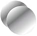 Q-Bics Flexible Mirror Sheets 7" X 7" Soft Non Glass Cut to Size Craft Plastic 2 Sheets"Peel Off Protective Cover Sheet" Peel Back Sticker and Stick No Glue ... (Round)