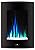 Hanover Fireside 19.5'' Vertical Wall Mounted Electric Fireplace Heater in Black with Multi-Color Flames and Crystal Rock Display, Wall Fireplace for Home, Living Room, Remote Control