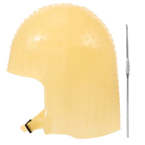 ABOOFAN Gorro para Mechas de Silicona Elástica Marrón Reutilizable para Teñir el Cabello Casa y Salón Herramienta Profesional de Coloración para Peluquería Suave y Cómodo para Uso