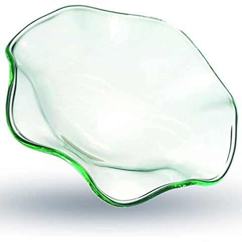 LYMGS 4.5" Replacement Flounces Oil Warmer Dish, 115mm Ruffle Edge Wax Melt Warmer Liner Glass Dish, Candle Warmer Bowl Plate Wax Tray for Scented Wax Aroma Therapy Lamp, 1 Pack Cover