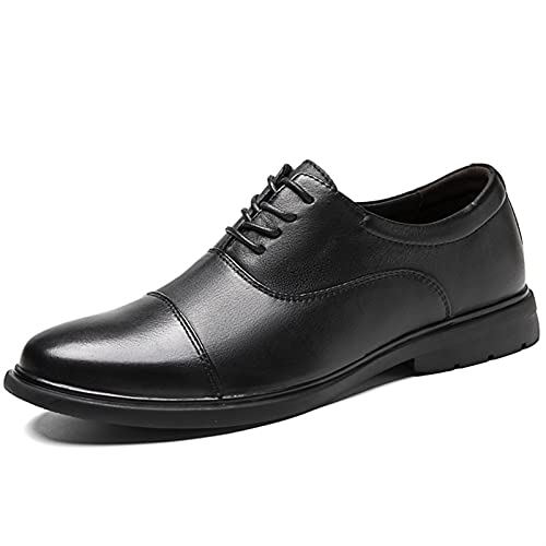 Zapatos Oxford de cuero con diseño clásico y detalles de encaje calado