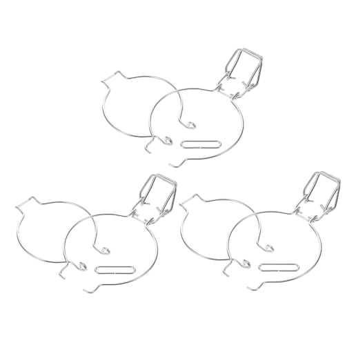 Ipetboom Hebillas de Alambre de Acero Inoxidable para Tarros de Cristal Sellables de 93 MM Set de 3 Clips Metálicos para Cierre Hermético en Envases de Alimentos Uso Doméstico y
