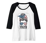 donna messy bun awesome since 1929 limited edition birthday maglia con maniche raglan