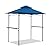 COBANA Grill Gazebo 8’x 5’ Outdoor Patio Backyard BBQ Grill Shelter Double Tiered Soft Canopy Top with Steel Frame and Bar Counters, Blue