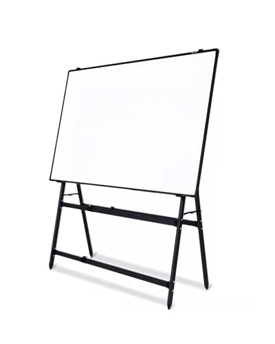 AOVOCO ホワイトボード 高さと幅調節可能 折りたたみ式 600×900mm 両面 脚付き 無地 特大 自立 会社 自宅 家庭用 自立 事務所 会議 オフィス(マーカー付き、イレイザー付き、マグネット付き、ペントレイ付き)