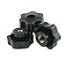 Flozari Plum Blossom Handle Nuts 4 Pcs Clamping Accessory Heavy-Duty Industrial-Grade for Industrial Machinery