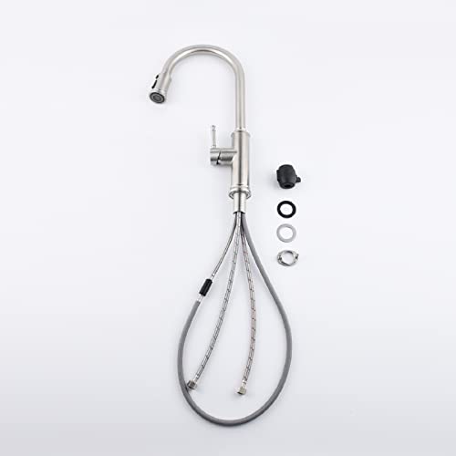 Robinet de cuisine extractible à arc élevé avec commande monocommande