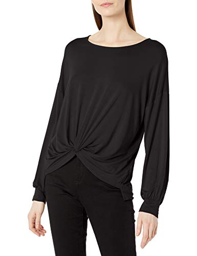 Karen Kane Women's Twist-Front TOP, Black, S