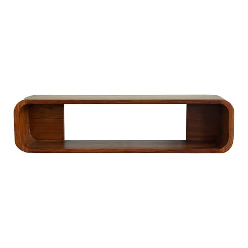 Image of Solid Sheesham Wooden Wall Shelves for Home Library | Display Unit | Sheesham Wall Mount Shelf, Book Storage Rack for Living Room, Bedroom | (Honey)