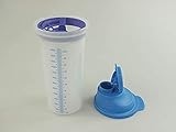  Tupperware® Shake-It 600ml BLAU Mixbecher Messbecher Mix-Fix Shaky D2213 Schüttel-Becher