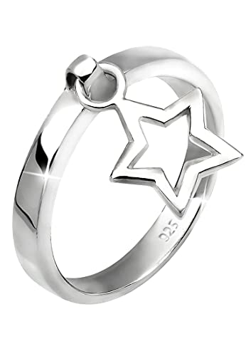 Elli Damen Ring Sterne 925 Sterling Silber Größe: 52 mm...