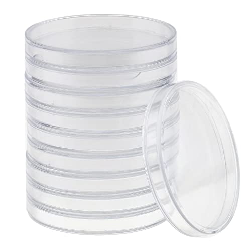 Caja organizadora para monedas plásticas transparentes 65mm 10 pzs miniatura 1